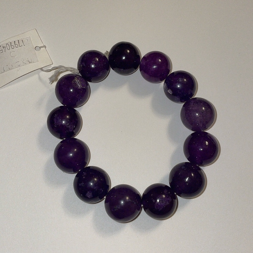 Amethyst bracelet 2cm beads